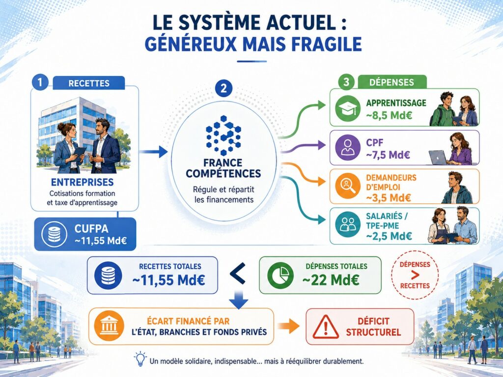 Le système actuelde prise en charge des formations Pro